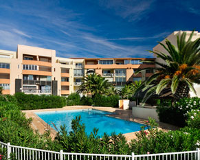 Holiday rental next to the sea : Savanna Beach - Les Terrasses de Savanna residence at Cap d'Agde in Languedoc-Roussillon